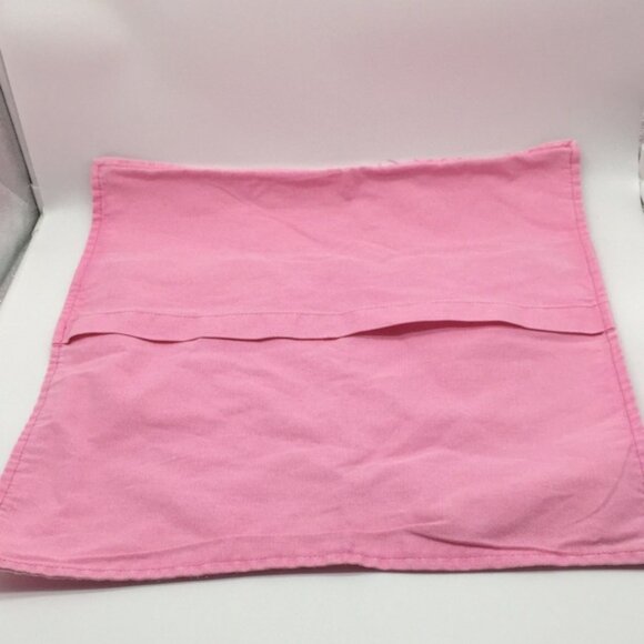 Pottery Barn Kids Canvas Star Pink  White Pillow Sham 16 in x 16 in - Picture 5 of 9